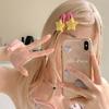 Star Snap Hair Clip Y2K Non-slip Colorful Hair Barrettes Metal Sponge Star Shaped Hairpins Cute Hair Clip for Teen