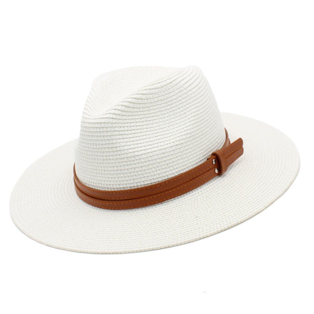 Elegant Wide Brimmed Straw Hat Handwoven Breathable Ethnic Straw Hat Holiday Vacation Hat Western Sun Hat