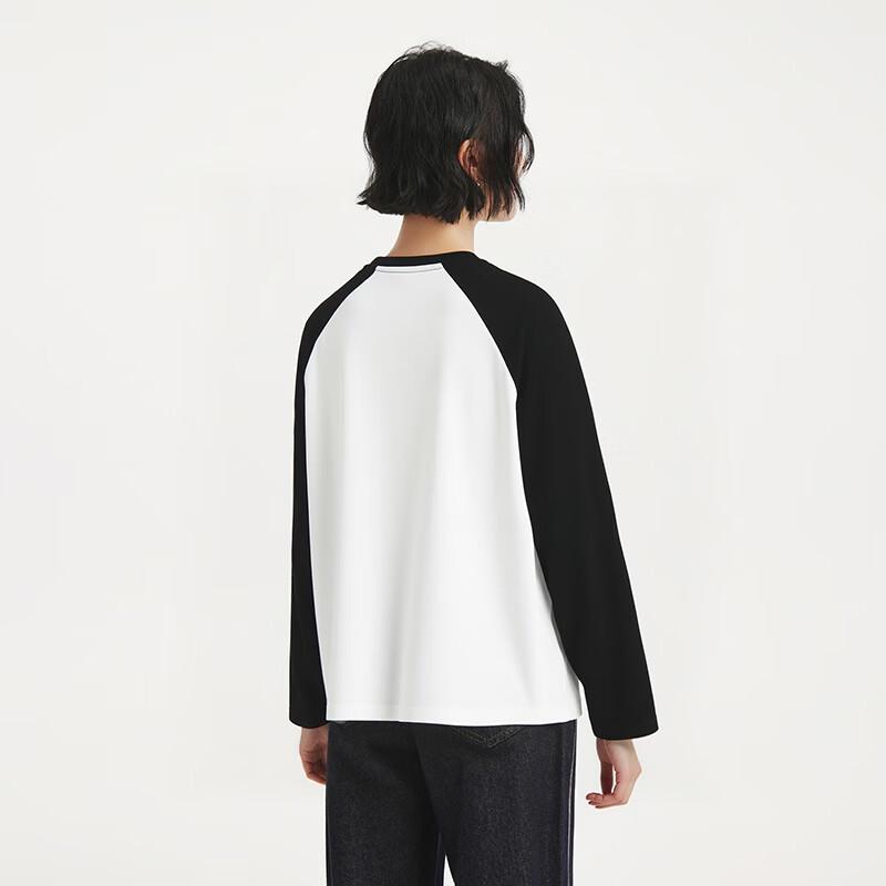 Hotwind Women's Rabbit Pattern Raglan Sleeve Color Block T-Shirt