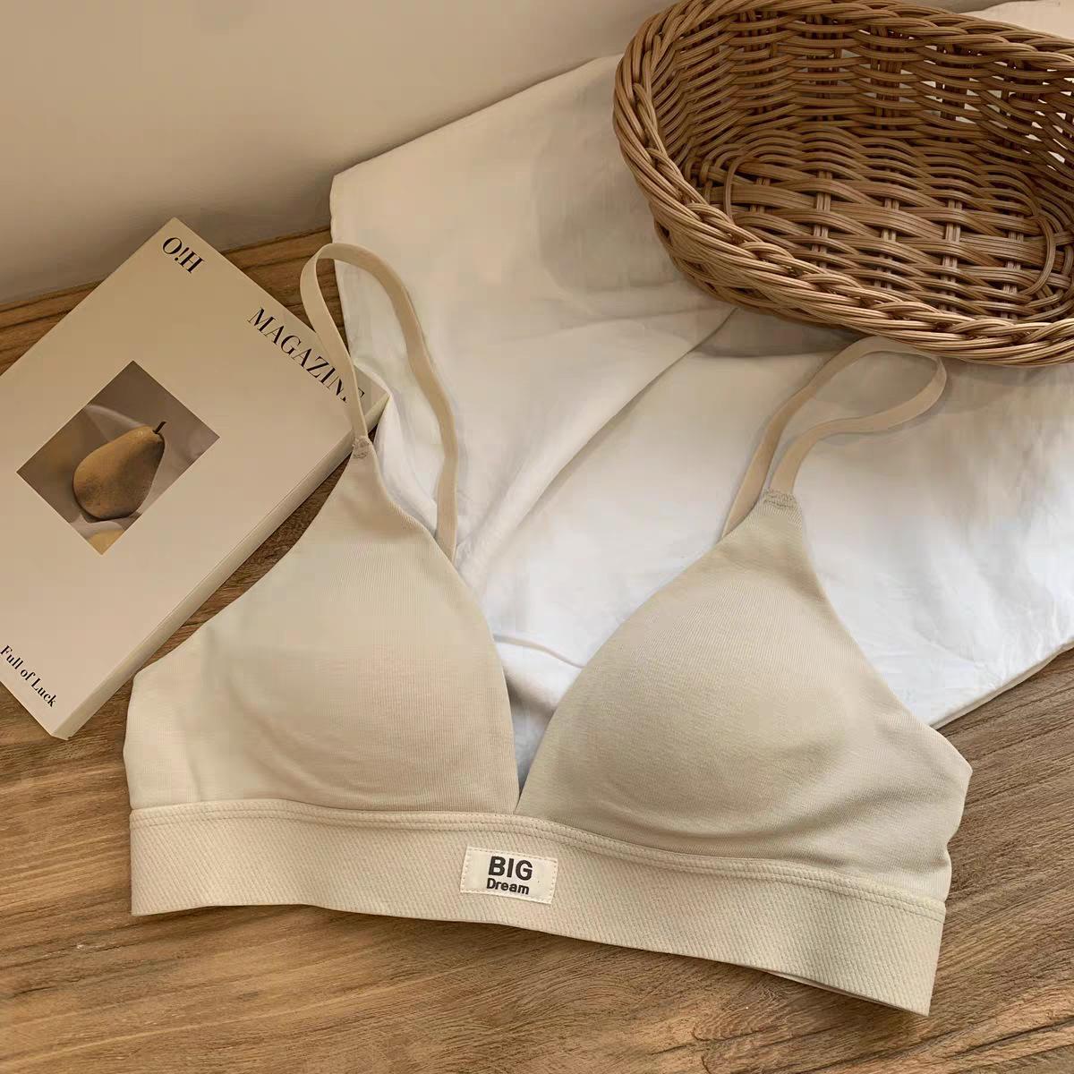 

Женский беспроводной сексуальный бюстгальтер с французской чашкой-треугольником для большой груди, минимизирующий и не оставляющий пустоты, тонкий 38/85