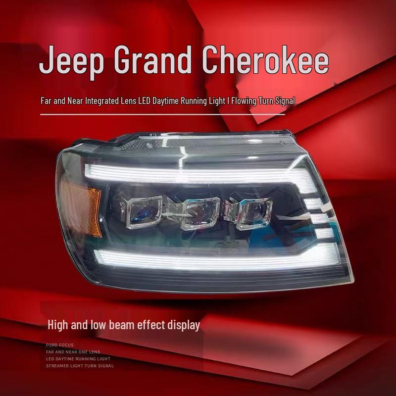 Светодиодные фары проекторного типа с ДХО для Jeep Grand Cherokee 99-04