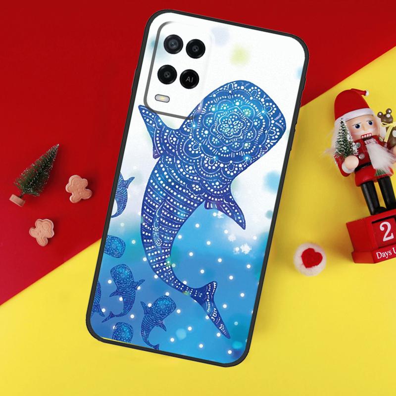 Cartoon Whale Case For Oppo A78 A98 A18 A38 A58 A5 A6 Pro A54 A74 A94 A17 A57 A80 A60 A40 A96 A76 A16 A15
