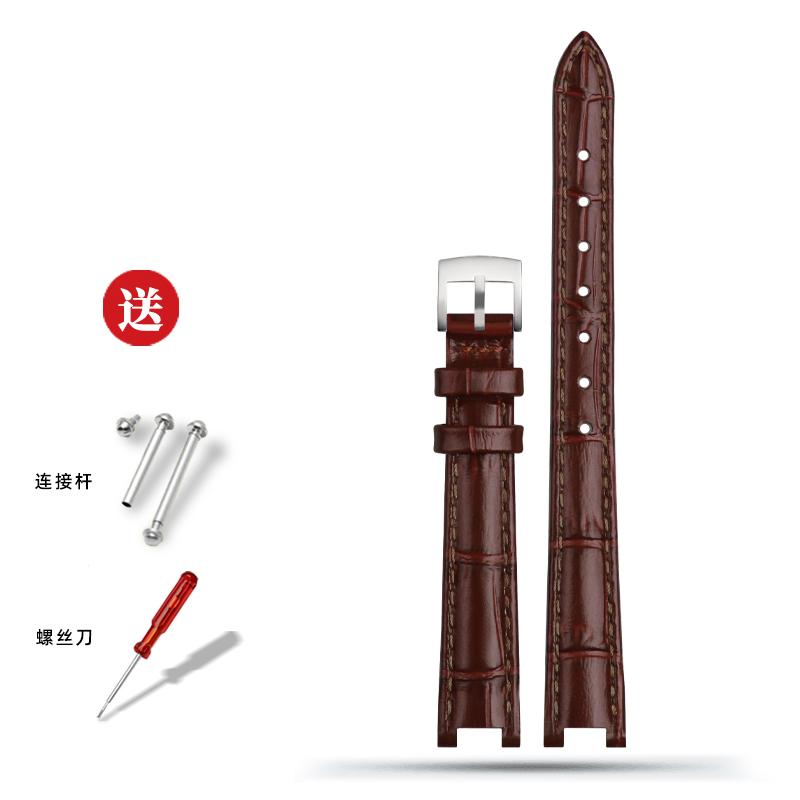 For Tissot Little Beauty T126.010 Jiali Series Women's Genuine Leather Watch Strap Bracelet Cowhide Chain Notch 12*4mm 14*5mm