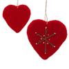 Felt Christmas Felt Ornaments Lightweight Embroidered Snowflake Snowflake Ornaments Assorted Shapes Hanging Cord