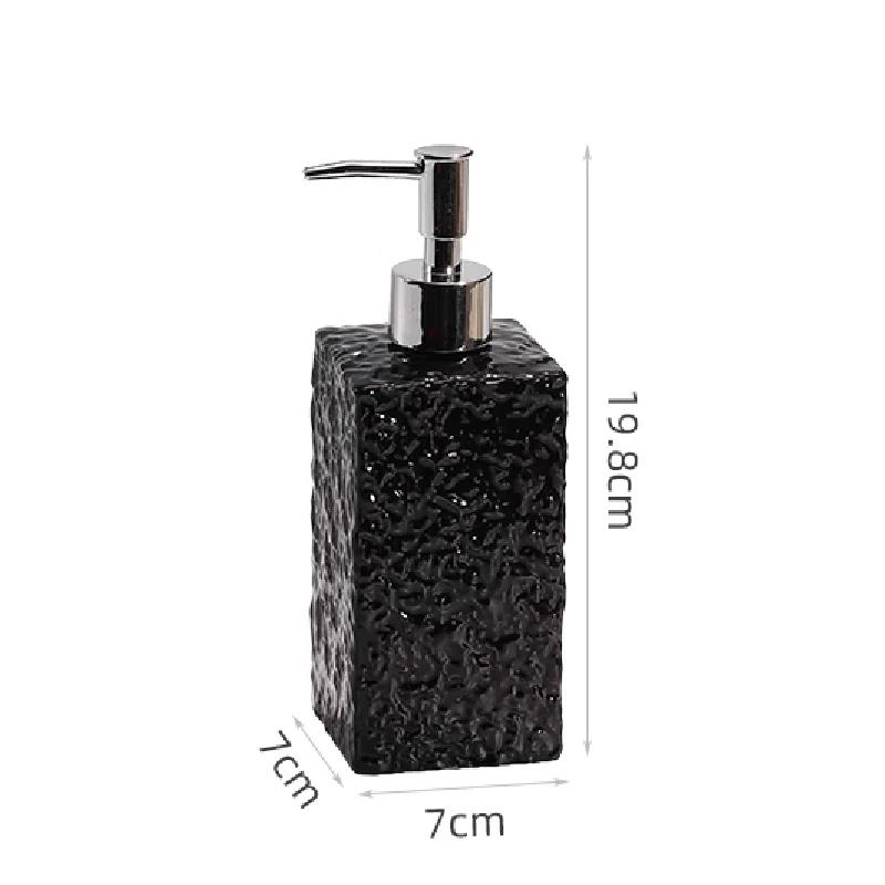 Water Ripple Ceramic Emulsion Bottle Hand Sanitizer Shower Gel Lotion Press Bottle Bathroom Soap Bottle Bathroom Soap Dispenser
