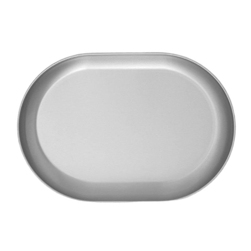 New Elegant Meal Dish 304Stainless Steel Serving Plate Dinner Plate Soup Plate Suitable for Entertaining and Daily Use