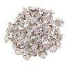 50 Stück Strass-Nieten, Nieten, Knöpfe zum Nähen, Basteln, 7 mm, Silber
