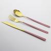 16Pcs Green Gold Dinnerware Set 304 Stainless Steel Cutlery Set Knives Forks Spoons Dinner Set Kitchen Tableware Silverware Set