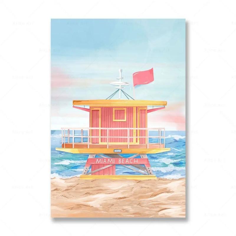 Anime City Travel Posters Venice London Japan Italy Canvas Painting Nordic Prints Wall Art Pictures for Living Room Home Decor