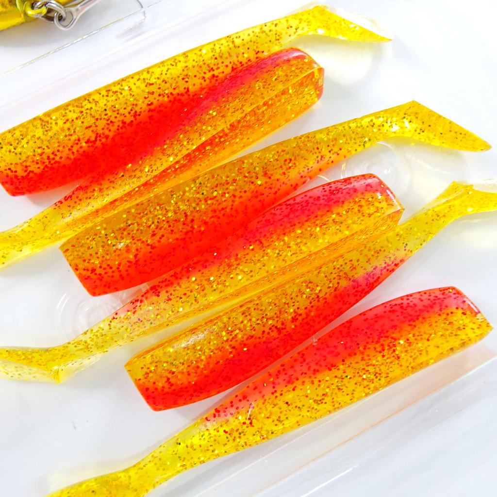 Momo Lure Sea Bass Lure Metal Jig Metal Vibration Shad Jig Head Shad Body Head x 4 75mm Shad Set [momo lure] MVS-16 MVS-22 MVS-28 (16g + 01)