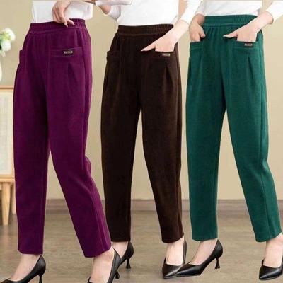 Autumn and Winter Women's Corduroy Pants Casual Fashion Women's Warm Pants Straight Pants