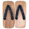 KYOETSU Men's Geta Sandals with Two-Toothed Straps and Patterned Straps, Paulownia Wood (Natural Size 10, 26.0 cm)