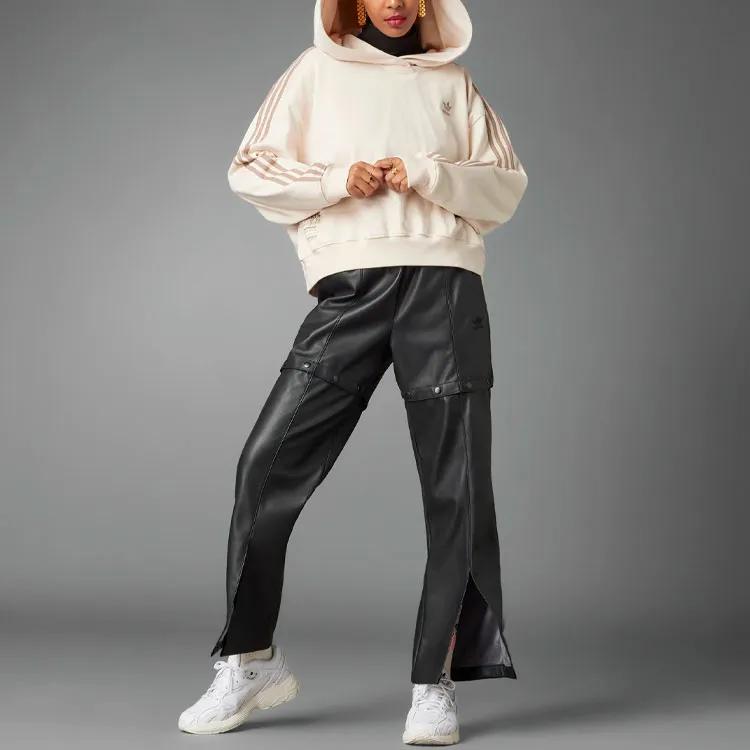 Adidas Originals Sweatshirts Women's Yellow White Hooded Moderate Regular (Unisex) Sweatshirts HT2582