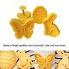 4pcs/set Plastic Cutters Cute Butterfly Rabbit Chick Easter Egg Shape Fondant Cutter Biscuit Cake