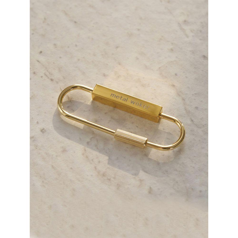 

Metalwoker Brass Simple Keychain (Including Engraving) Silver