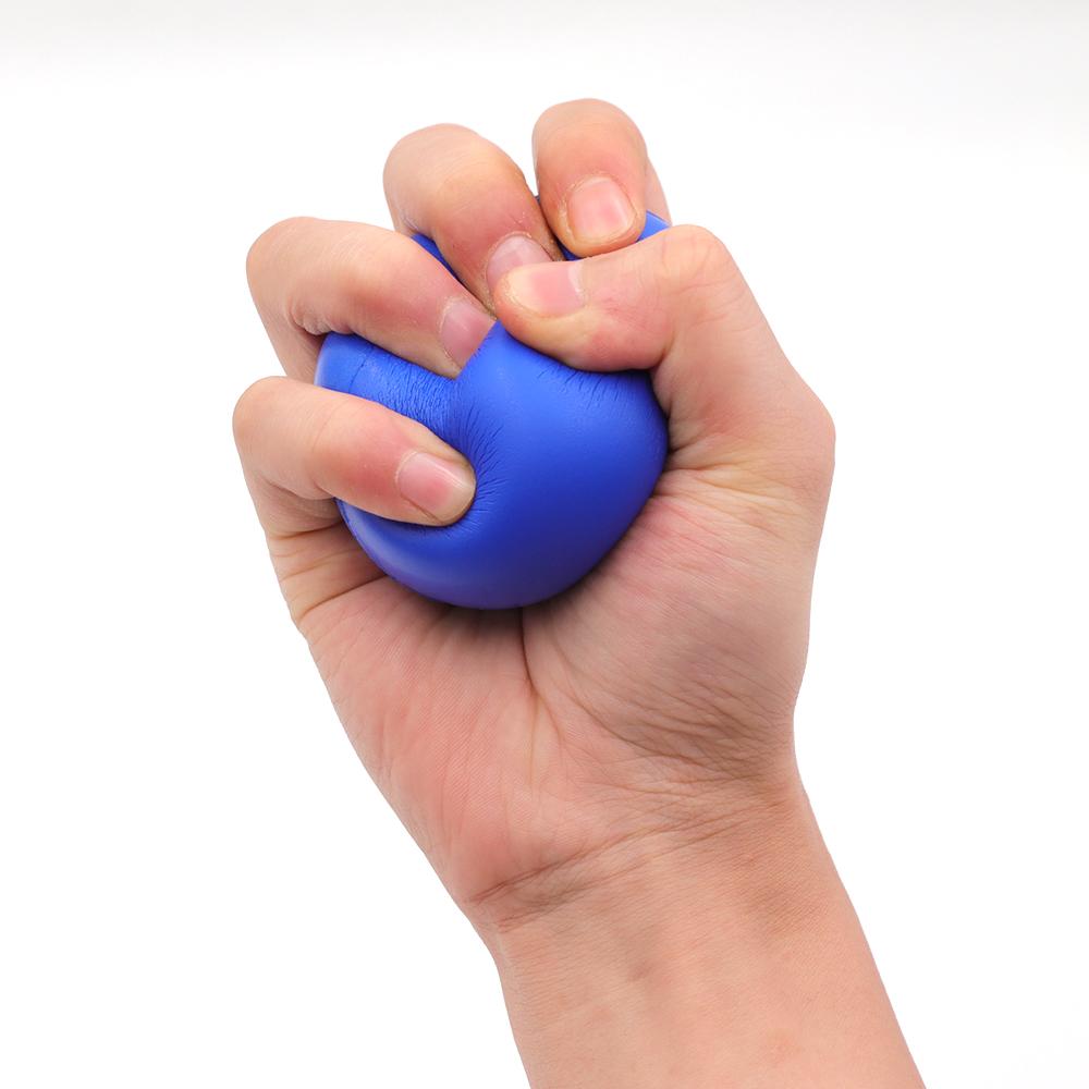 Hand Grip Strengthener & Massager Ball, Adult Therapy Rehab Gym Office Home Exercise Equipment, Soft Foam Stress Relief Gripper