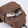 Women's Solid Color Backpack Lightweight Student Schoolbag Multifunctional Crossbody Shoulder Handbag