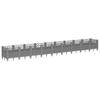 Plant Box with Ground Spikes Light Gray 363.5 x 43.5 x 43.5 cm PP