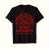 Neues Herren Oberteil T-Shirt Dunkler Stil Gothic Rot 666 Symbol Buchstaben T-Shirt Klassische Version Weich und Bequem Hochwertiger Stoff