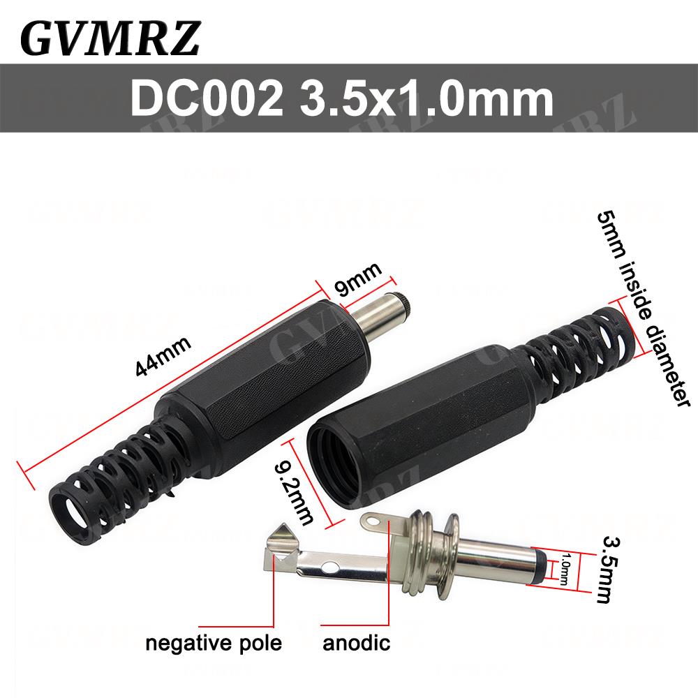 10PCS DC Connectors 5.5x2.1mm 3.5x1.3mm DC Power Plug Male Female Jack Socket Panel Mount DC Power Adapter Connector 5.5*2.1