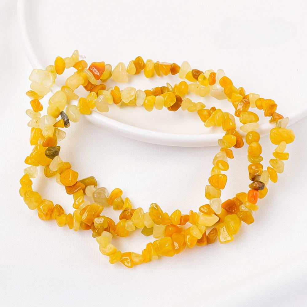 Naturweißes Pulver, gelber Amethyst-Bruchstein, Halbfertigprodukt, DIY, Farbige Kristallsteine, lose Perlen, Schmuckzubehör