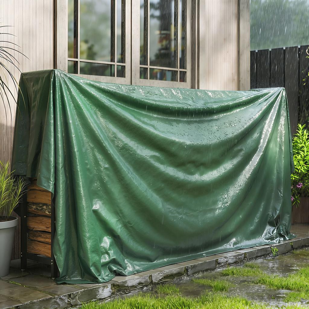 3 X 4m Waterproof Tarpaulin 90GSM Tear-Resistant PE Tarp, Green