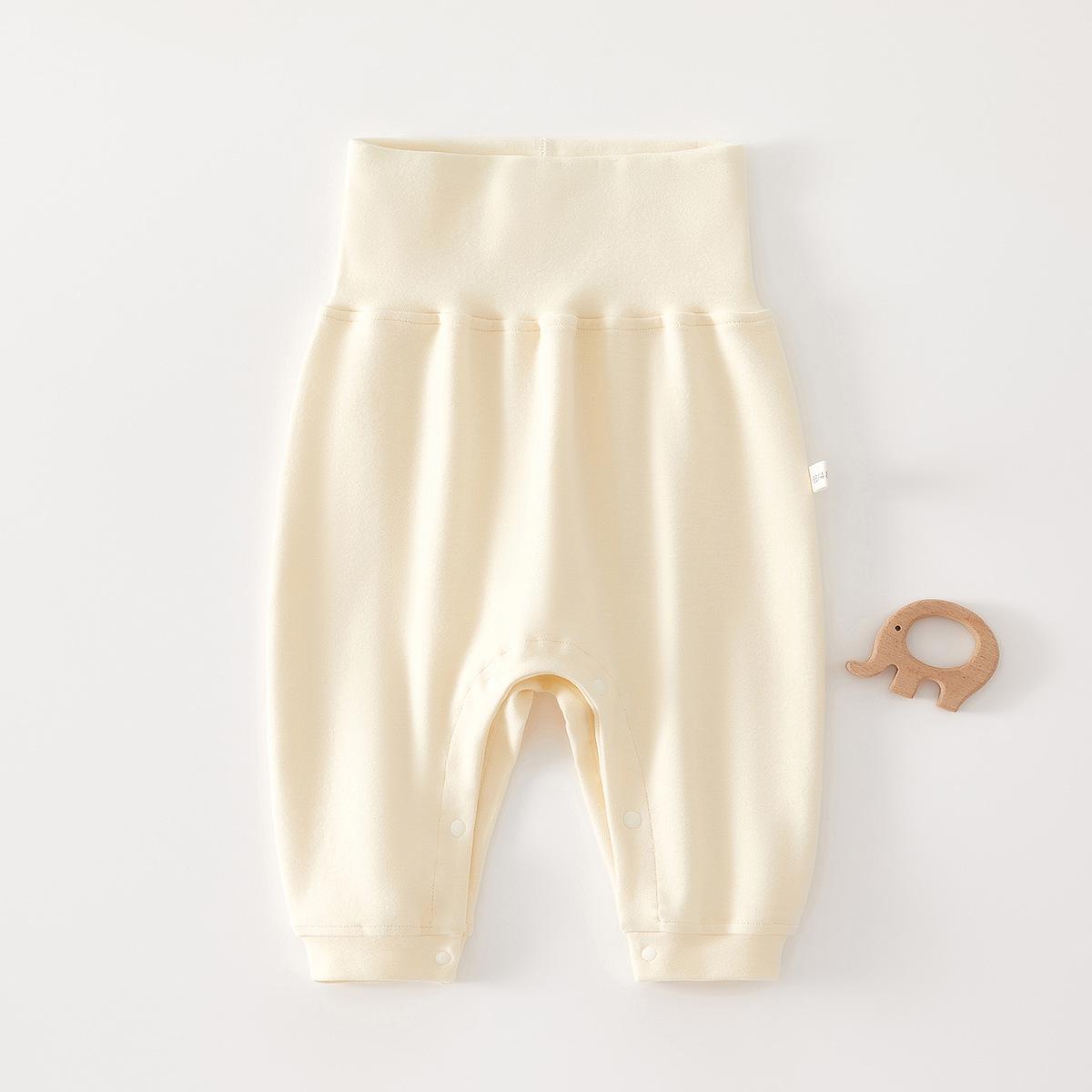 

Детские брюки гаремы с высокой талией для мальчиков и девочек - Весна/Осень, Защита животика, Дизайн без снятия 36-48 months (30-36 lbs) жёлтый