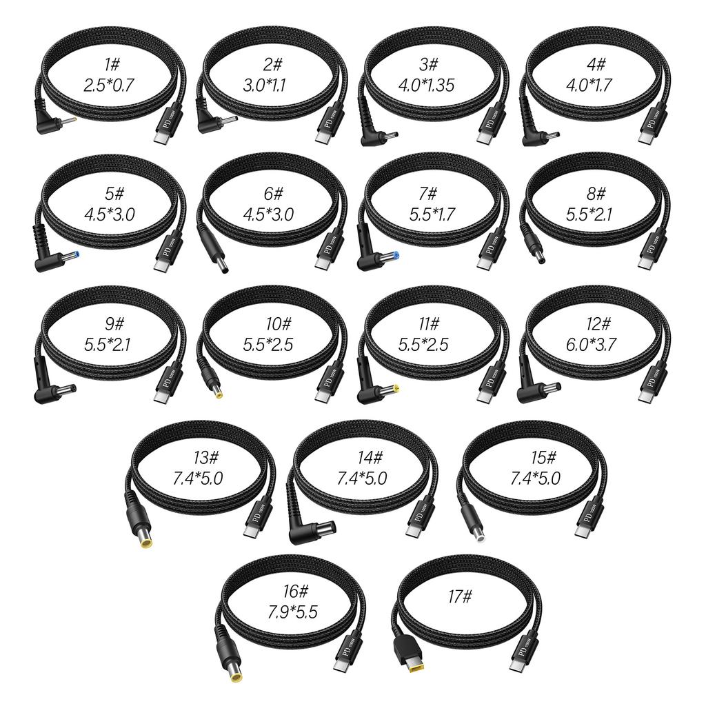 Multiple Device Compatible 100W USB C Fast Charging Cable Cord with PTC Safety Protections for Notebook Computer Laptops