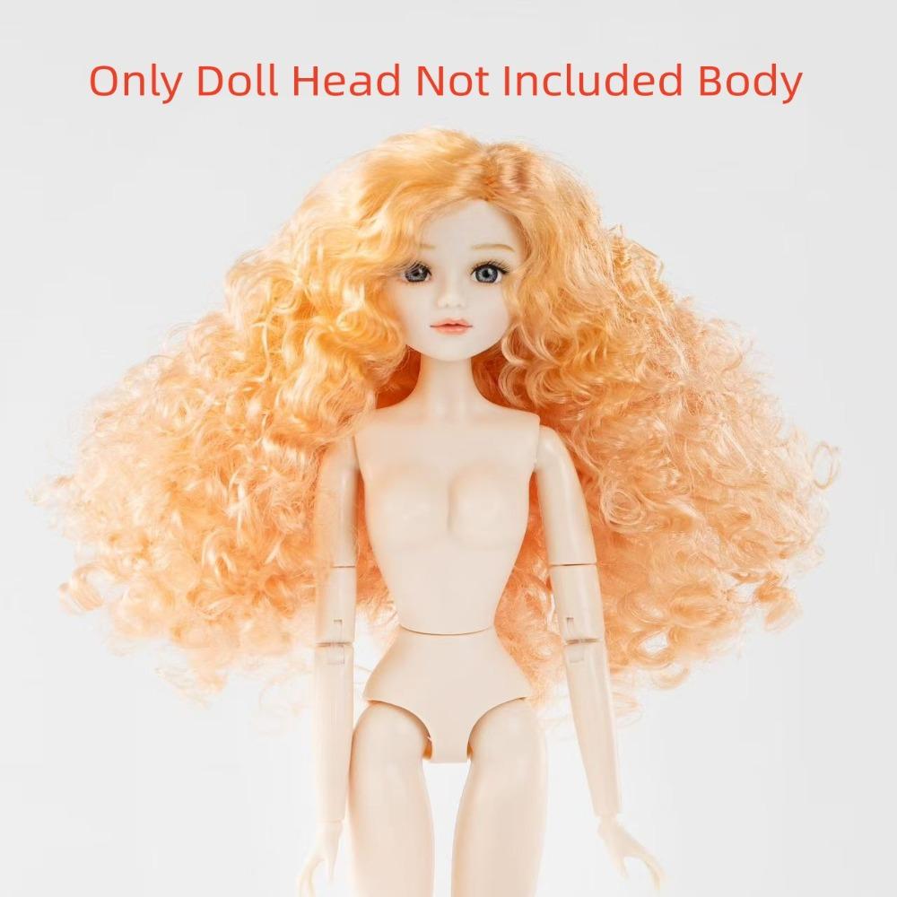 Joint Movable Supermodel Doll Body Curly Hair Doll Body Realistic Make-up Doll Head Play House