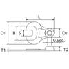 Kyoto Tool Pedal (KTC) Wrench, 9.5mm (3/8 inch), CP1-15