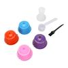 4PCS Reusable Coffee Capsule PP Multi Color Refillable Reusable Coffee Filter Pod with Tamper for Coffee Makers