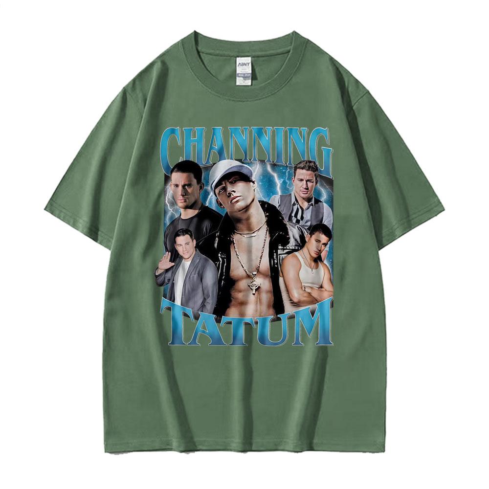 Retro 90s Channing Tatum Homage Tshirts Unisex Women Casual Cotton Short Sleeve T Shirt Fashion Gothic Oversized Tshirt Streetwear