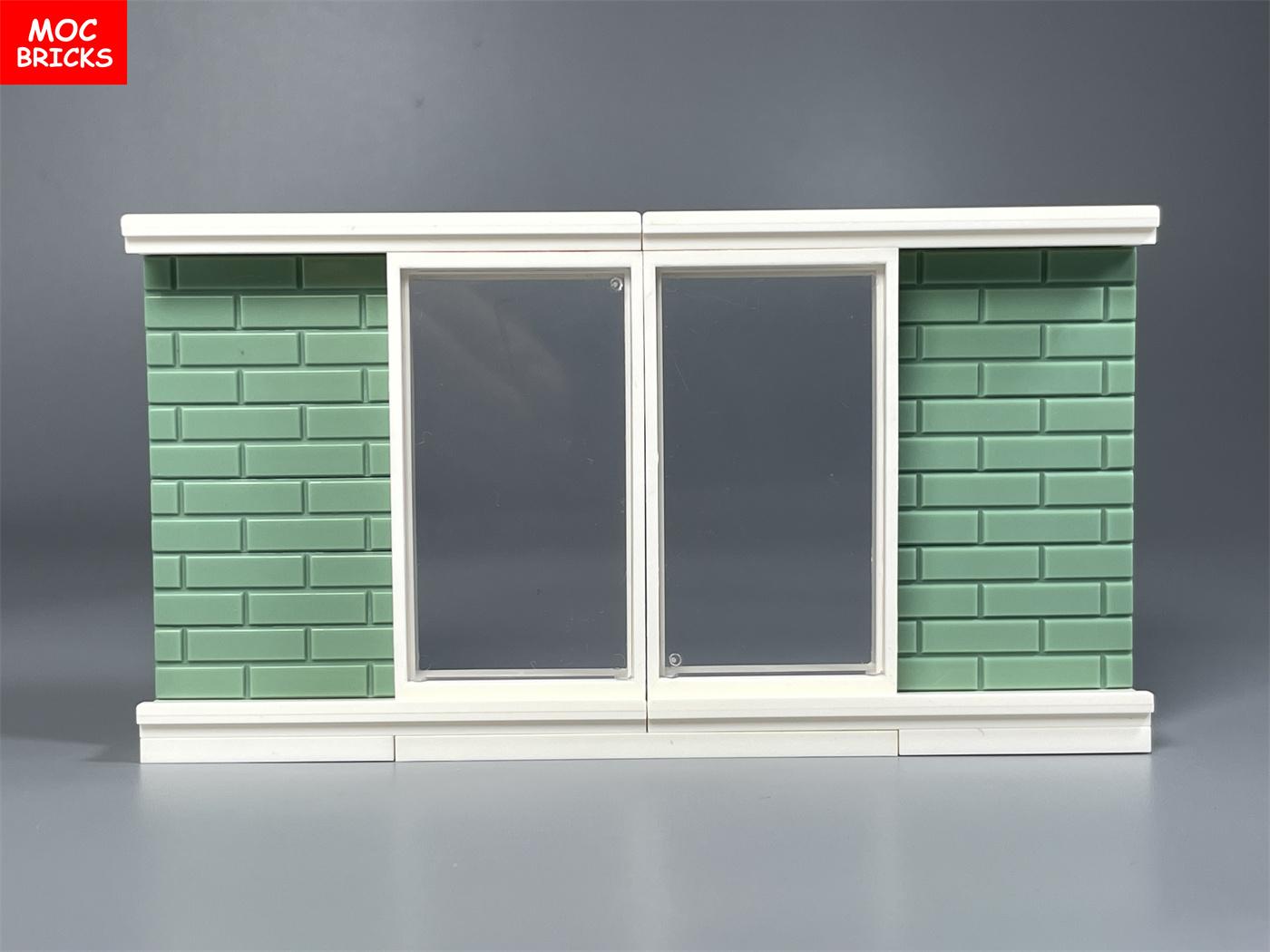 MOC Stenen Schuifrail Deur 1x4x6 Frame 60596 92589 Huis Muur Geassembleerde Deeltjes Bouwsteen Plastic Speelgoed ideaal voor kind