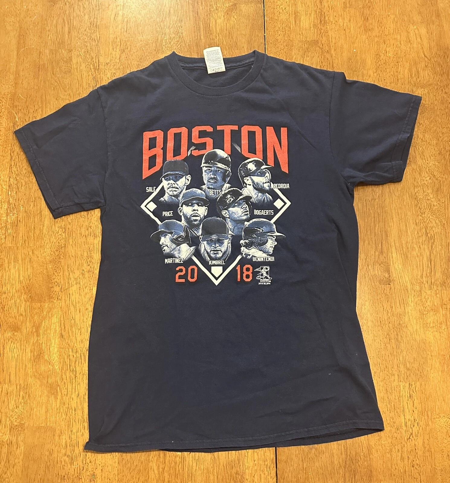 Boston Red Sox 2018 Championship Roster T Shirt Medium L
