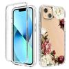 Pattern Printing Luxury Trendy Phone Cases for iPhone 14 Flower case Clear
