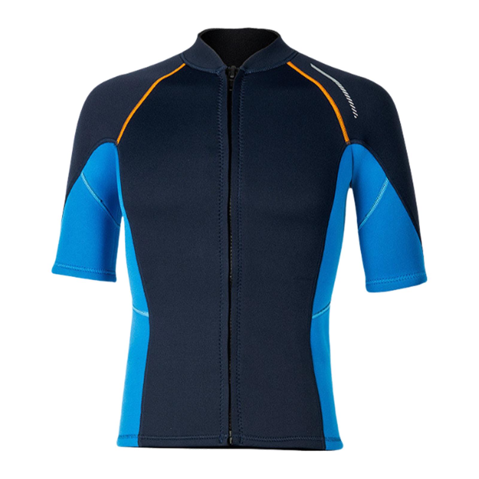 

Men s 1.5mm Neoprene Wetsuit Top for Swimming Surfing Snorkeling And Water Sports Warm Swimwear for Underwater Activities XXL синий