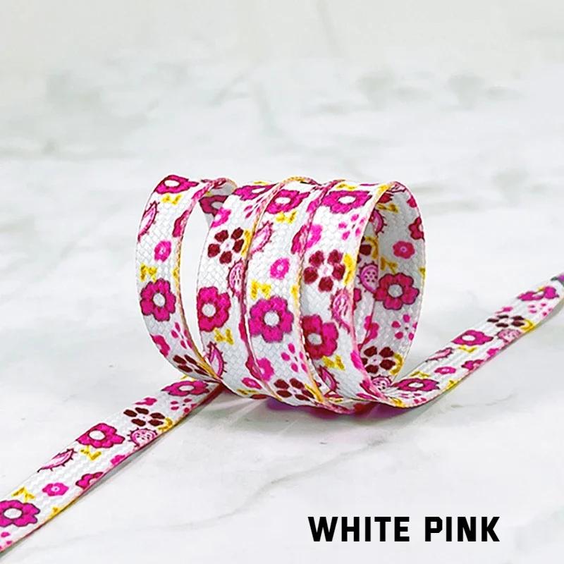New Daisy Cherry Rope Shoe Laces Flower Shoelace for Sneakers Strap Sports Shoelaces Rubber Bands for AF1/AJ1 Shoes Accessories