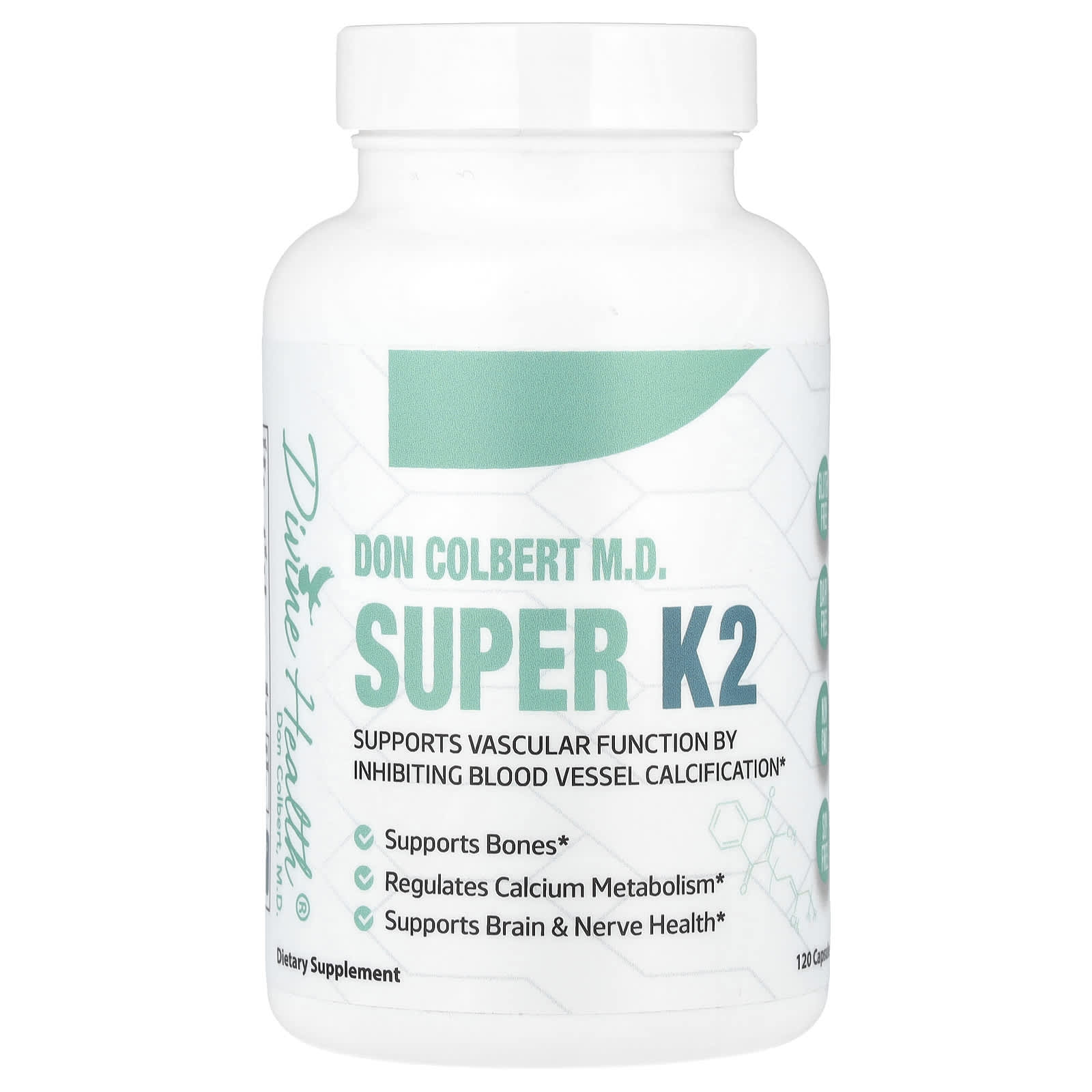 

Dr. Don Colbert Super K2, 120 Capsules (200Mcg/Capsule)