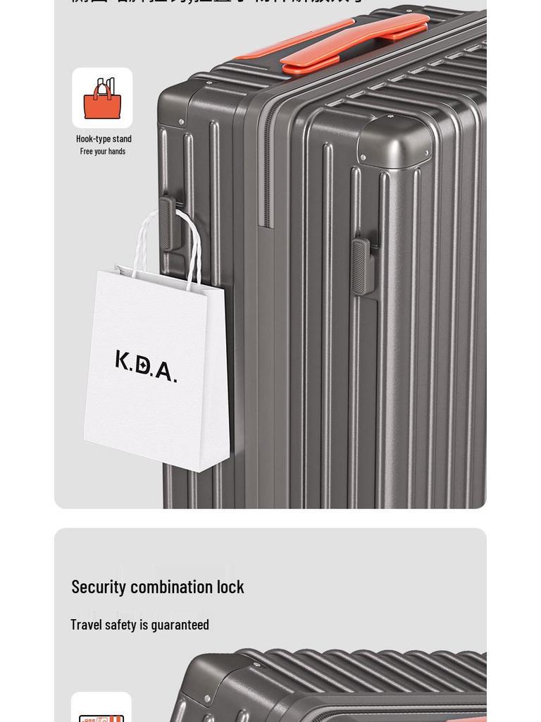 28-Inch Sturdy, Large Capacity, Multifunctional Travel Suitcase with Explosion-Proof Double Layer