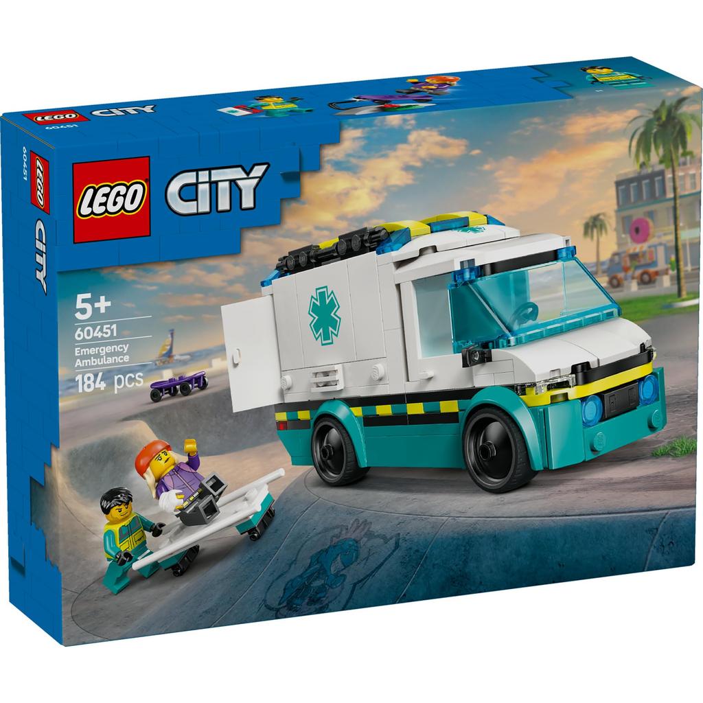 LEGO City Ambulance Toy Birthday Present Blocks Educational Boy Girl Kids Age 5 6 7 8 Vehicle Car Mini Car 60451