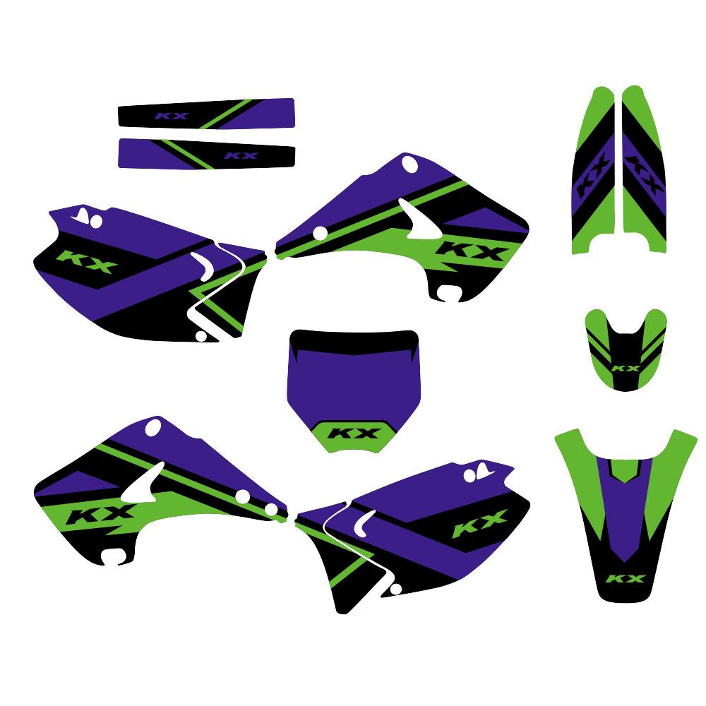 Kawasaki KX125/KX250 (03-12) Ochranná fólie na samolepku pro motokrosový motocykl