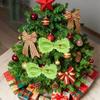Christmas Green Furry Bow for Tree Large Green Furry Hair Bow with Red Heart Christmas Costume Accessories for Women Girls