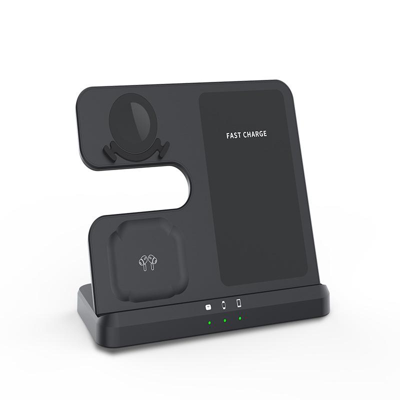 

Вертикальное беспроводное зарядное устройство 3 в 1 мощностью 15 Вт для телефонов и часов Samsung чёрный