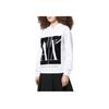 Armani Exchange SS23 Letter Print Hooded Casual Sweatshirt Women Sweatshirt White 8NYM14-YJ68Z-1000