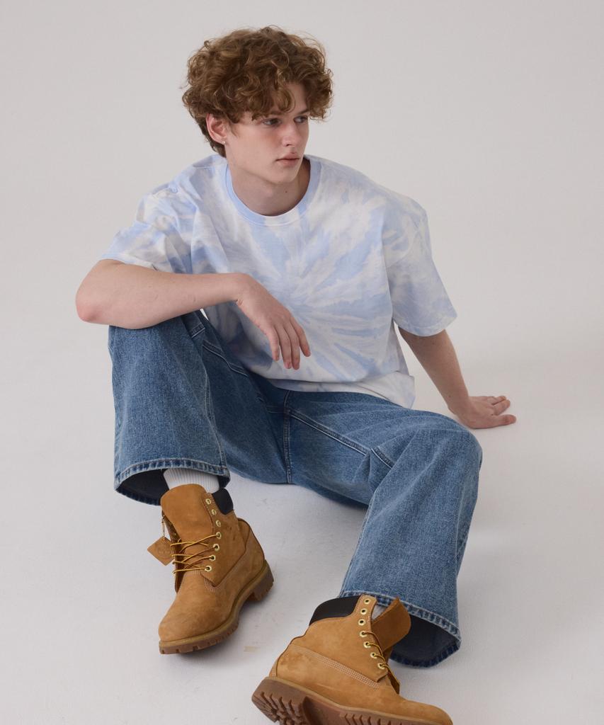Gesison Tie-Dye Oversized Short Sleeve T-Shirt_Freedom