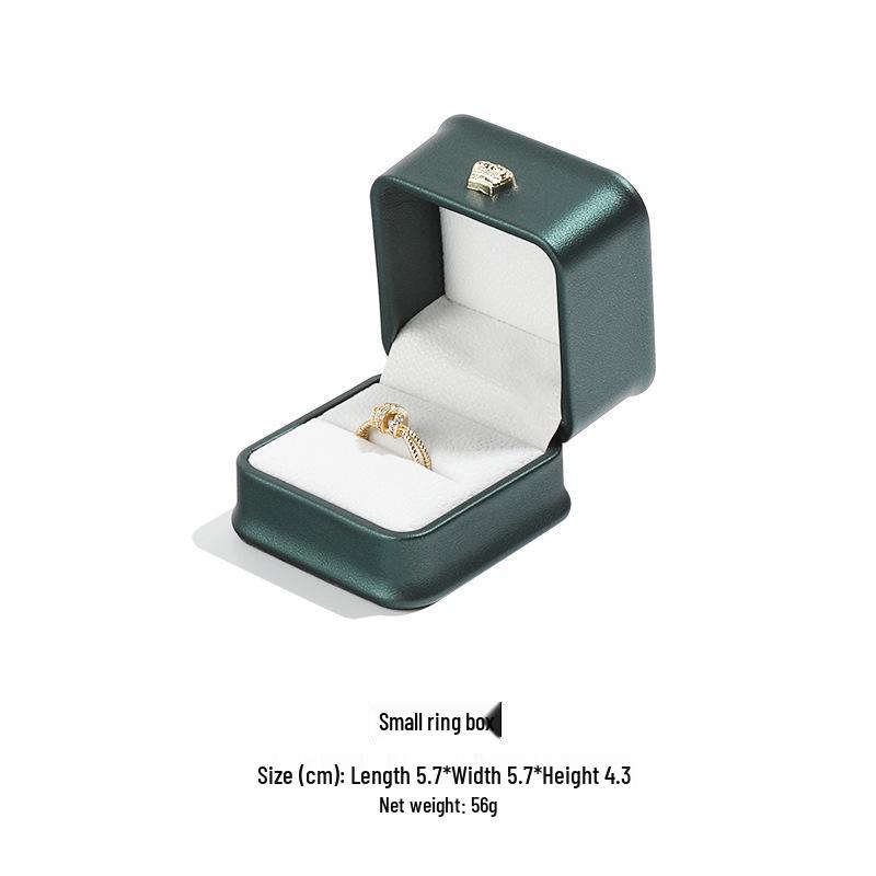 Crown PU Leather Jewelry Box for Rings, Bracelets, Necklaces, and Pendants