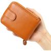 Fashion Genuine Leather Credit Card Holder Zipper Hasp ID Card Wallet Purse