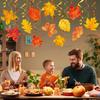 KALEFO 30Pcs Fall Decorations Autumn Hanging Swirls Thanksgiving Decoration Maple Leaf Themed Party Supplies Hanging Foil Swirl Decor for Home