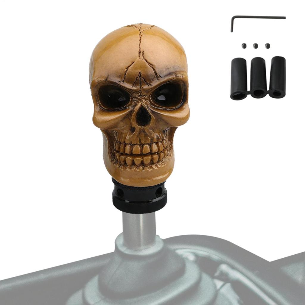 car skull gear shift knob kit Universal Car Skull Head Manual Gear Stick Shift Knob Shifter Lever Black car accessories
