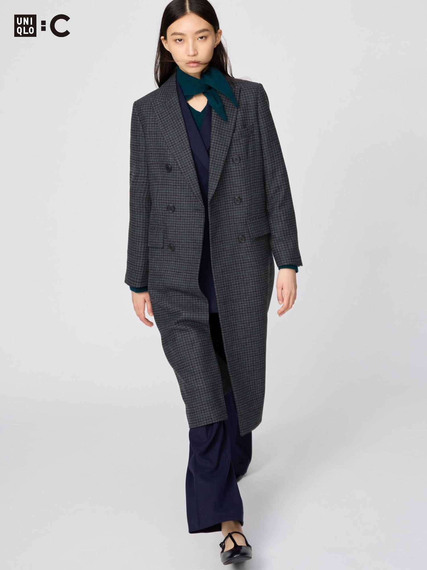 

Uniqlo Двубортное длинное пальто 06 GRAY/WOMEN XS